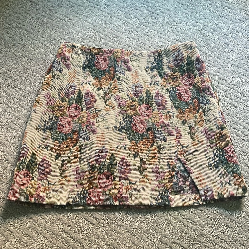 Wild Fable Jaquard Floral Skirt